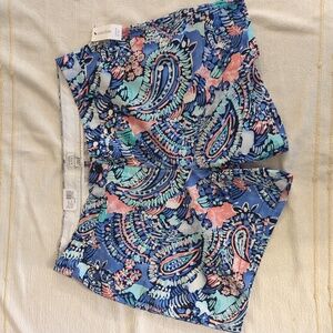 Crown & ivy Caroline shorts 20W navy paisley NWT
